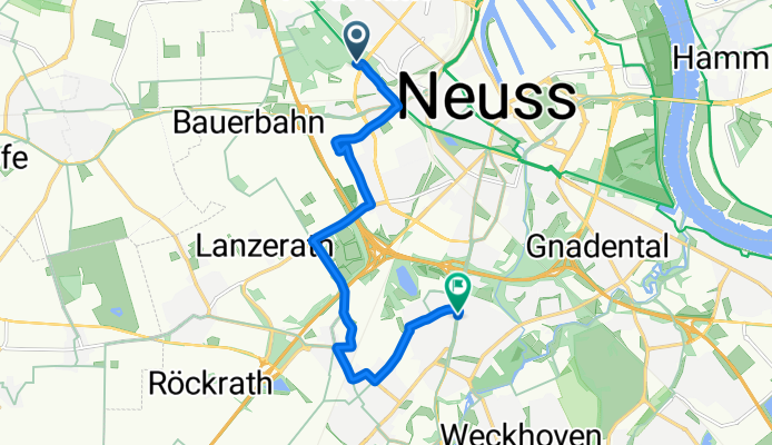 Am Stadtwald, Neuss nach Bergheimer Straße, Neuss