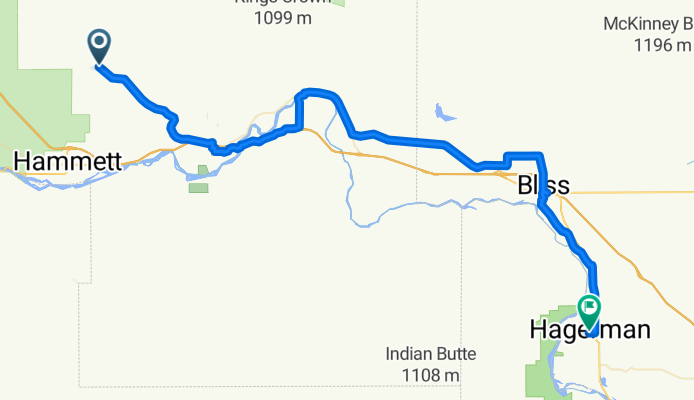 Old Oregon Trail Rd, Glenns Ferry to Hagerman Ave W, Hagerman