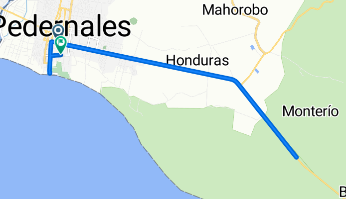 Avenida Duarte, Pedernales a Calle Gregorio Luper贸n, Pedernales