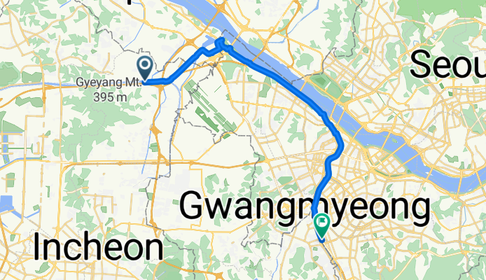 귤현동, 인천광역시에서 가산동, 서울특별시까지