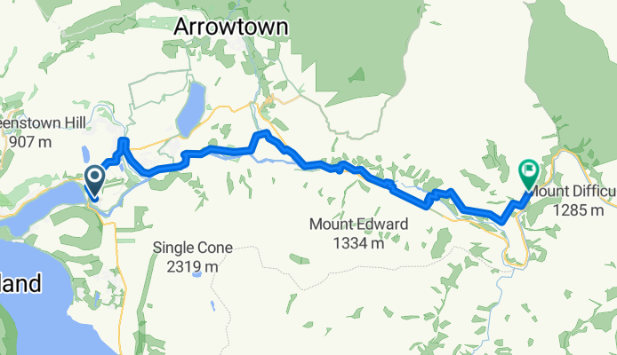 Hawthorne Dr, Queenstown to Gibbston Hwy, Cromwell