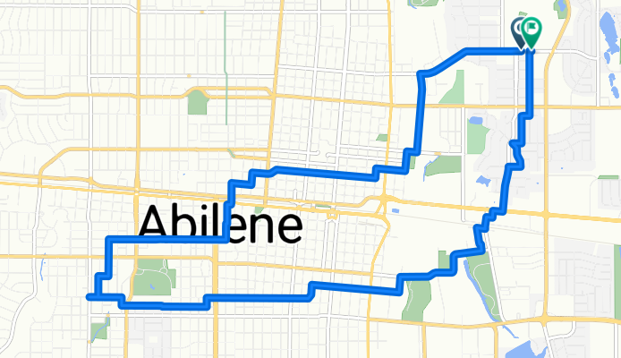 EN 16th St, Abilene to EN 16th St, Abilene