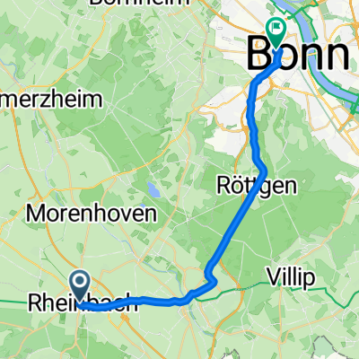 Aachener Straße, Rheinbach nach Ellerstraße, Bonn