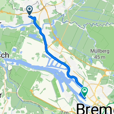 Rotdornallee, Bremen nach Konsul-Smidt-Straße, Bremen