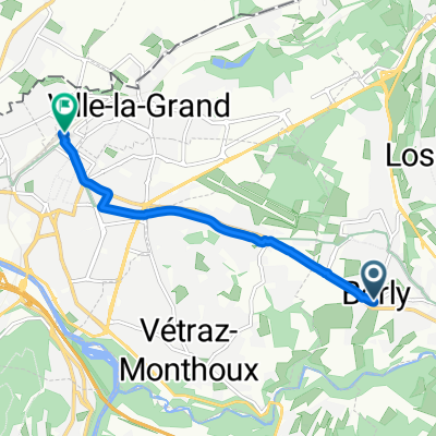 Chemin Lapraz, Cranves-Sales à Esplanade François Mitterrand, Annemasse