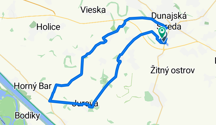 Gabčíkovská cesta, Dunajská Streda do Gabčíkovská cesta, Dunajská Streda