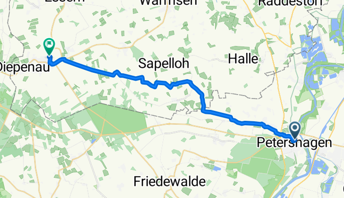 Hauptstraße, Petershagen nach Am Bahnhof, Diepenau