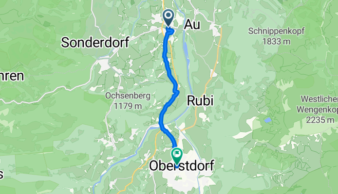 Grüntenstraße, Fischen i.Allgäu nach Walserstraße, Oberstdorf