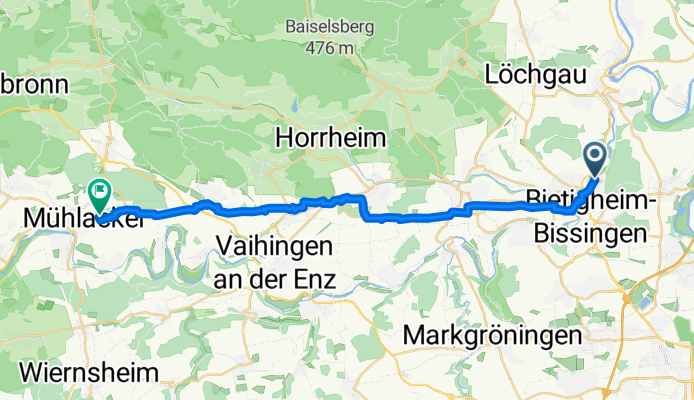 Finkenweg, Bietigheim-Bissingen nach Hermann-Hesse-Straße, Mühlacker