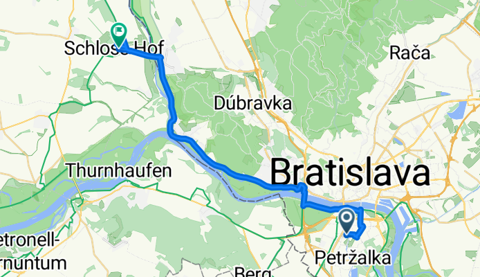 Belinského, Bratislava V až Engelhartstetten