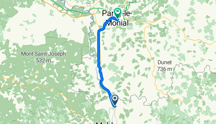 Route de Marcigny, Saint-Nizier-sous-Charlieu to Avenue Jean-Paul II, Paray-le-Monial