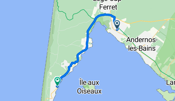 Rue du Garguehos, Arès nach Rue Ste Catherine, Lège-Cap-Ferret