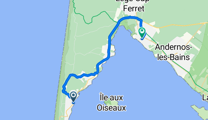 Rue Ste Catherine, Lège-Cap-Ferret nach Rue du Pilote, Arès