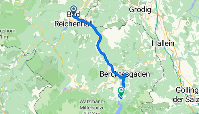 Luitpoldstraße, Bad Reichenhall nach Jennerbahnstraße, Schönau am Königssee