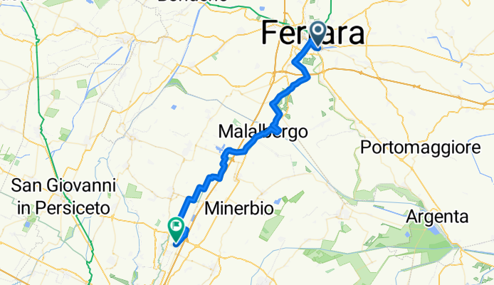 Via San Maurelio, Ferrara nach Circonvallazione delle Merci, Argelato