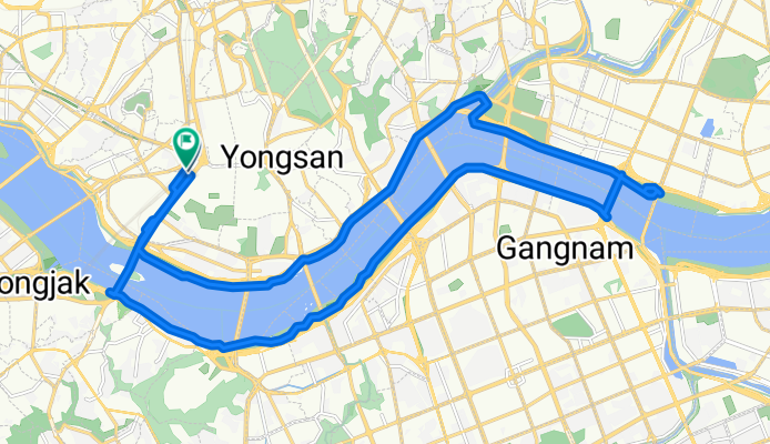 한강로2가, 서울특별시에서 백범로99가길, 서울특별시까지