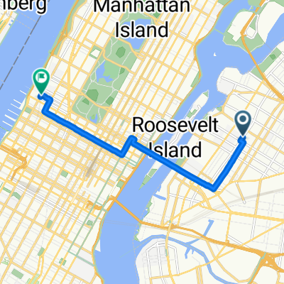 Crescent St, New York to W 58th St, New York