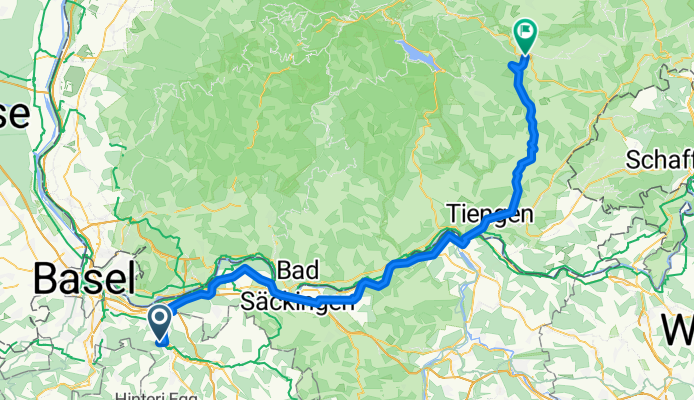 Von Liestal bis Bonndorf im Schwarzwald