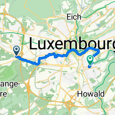Rue de Luxembourg, Bertrange to Rue de l'Égalité, Luxembourg