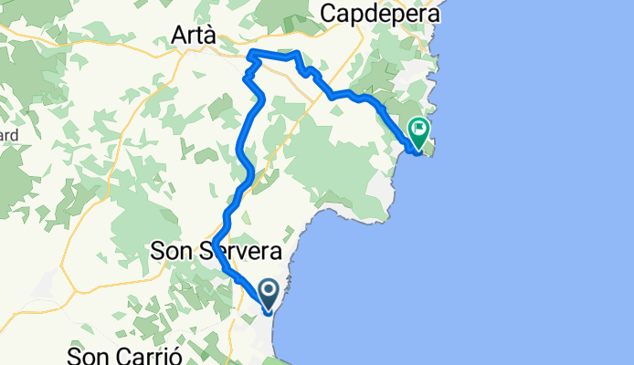 Carrer de Binicanella, Son Servera nach Carretera Coves, Capdepera