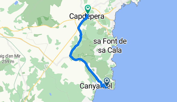 Carretera Coves, Capdepera nach Carrer del Castell, Capdepera