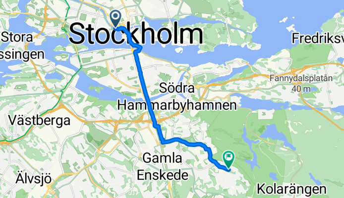 Hantverkargatan, Stockholm to Emågatan, Bagarmossen