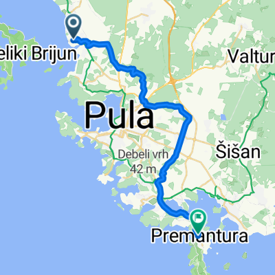 Valbandon, Fažana nach Selo, Premantura