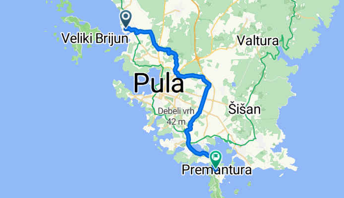 Valbandon, Fažana nach Selo, Premantura