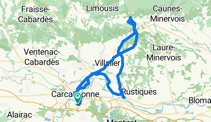 Carcassonne zur Maison de la la Truffé und Canal du Midi retour