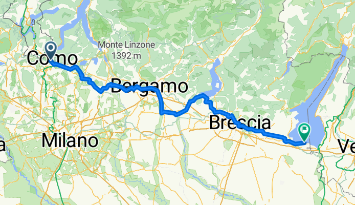 Piazza Cacciatori delle Alpi, Como nach Piazza Virgilio, Sirmione