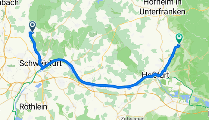 Am Stöckofen, Dittelbrunn nach Regiomontanusstraße, Königsberg i.Bay.