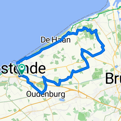 Route zwakke Noordenwind