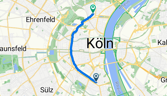 Chlodwigplatz, Köln nach Balthasarstraße, Köln