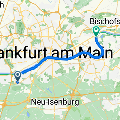 Lyoner Straße, Frankfurt am Main nach Offenbach am Main