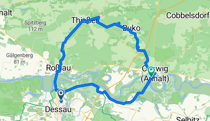 Route in Dessau-Roßlau