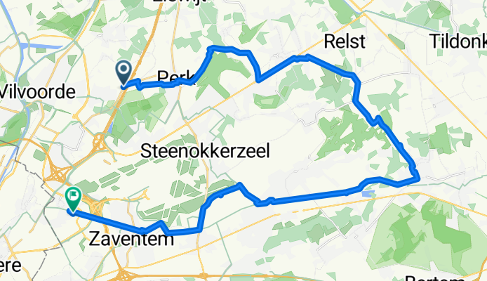 Route naar diegem