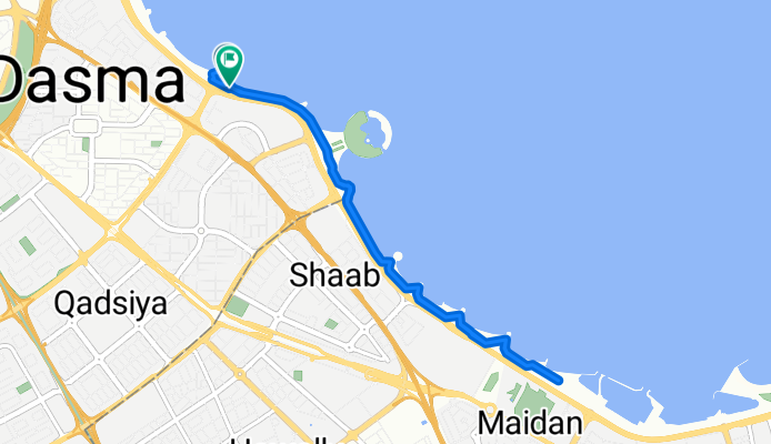 Arabian Gulf Street, Kuwait City to Arabian Gulf Street, Kuwait City