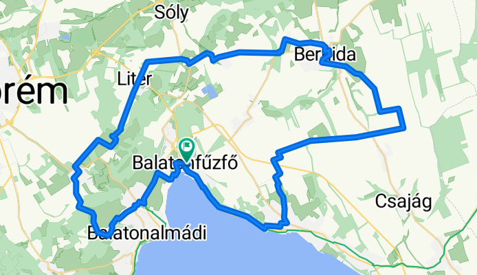 Route in Balatonfűzfő