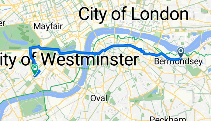 Route in London