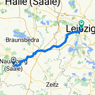 Markt, Naumburg nach Willy-Brandt-Platz, Leipzig