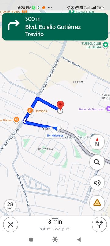 De Río Grijalva a Boulevard Eulalio Gutiérrez Treviño