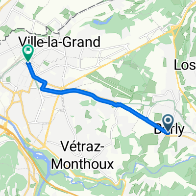 Chemin Lapraz, Cranves-Sales à Esplanade François Mitterrand, Annemasse