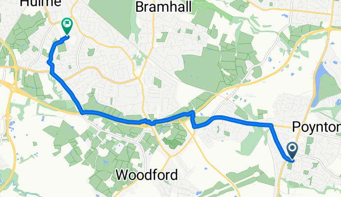 Barnaby Road, Stockport to Woods Lane, Cheadle
