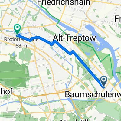 Baumschulenstraße, Berlin nach Dieffenbachstraße, Berlin