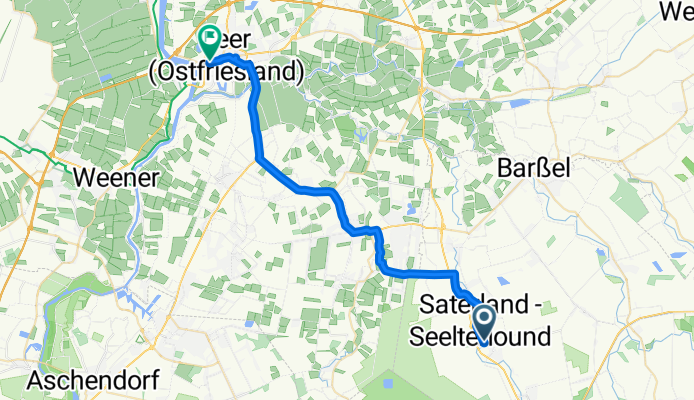 Von Scharrel (Oldenburg) bis Leer (Ostfriesland)