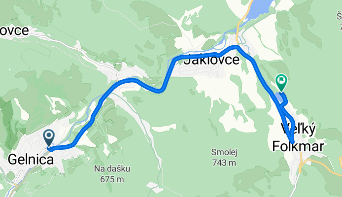 Gelnica- Jaklovce- V. Folkmar- v.n. Jaklovce