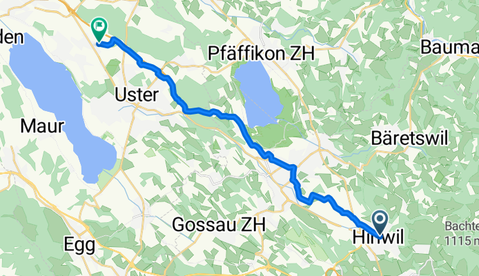 Dürntnerstrasse, Hinwil nach Schwerzistrasse, Nänikon