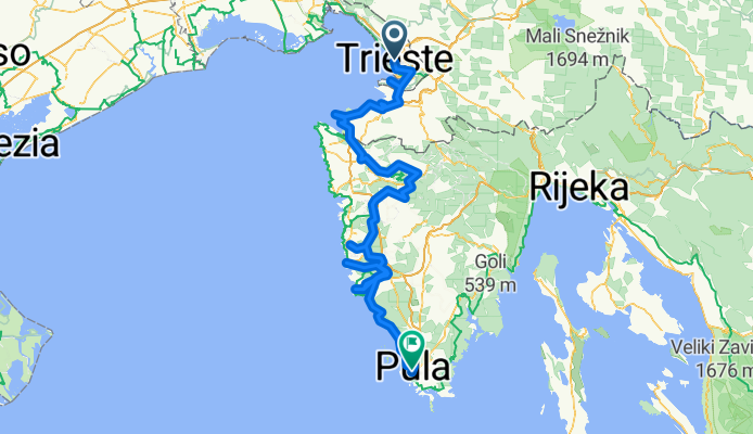 Via Pierluigi da Palestrina 2A to Flaciusova ulica