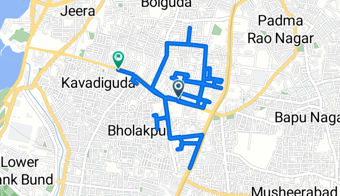 6-4-424/1/A to Kavadiguda Road 1-3-3/10