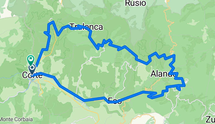 Cours Paoli, Corte à Route de St Pancrace, Corte